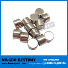 N52 D10x8mm Cylinder NdFeB Magnet w/Ni coating